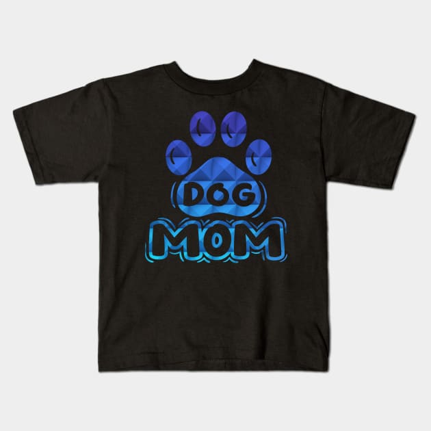 Dog Mom Paw Prints Kids T-Shirt by trendybestgift